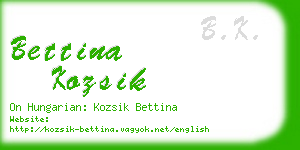 bettina kozsik business card